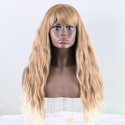 

American&European chemical fiber high temperature silk wig lady corn perm long curly hair