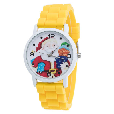 

Christmas New Fashion Wristwatch Vintage Silicone Strap Quartz Wrist Watch for Ladies Women Relogio Feminino