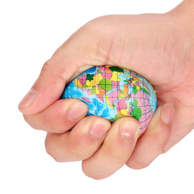 

Siaonvr 76mm Stress Relief World Map Foam Ball Atlas Globe Palm Ball Planet Earth Ball
