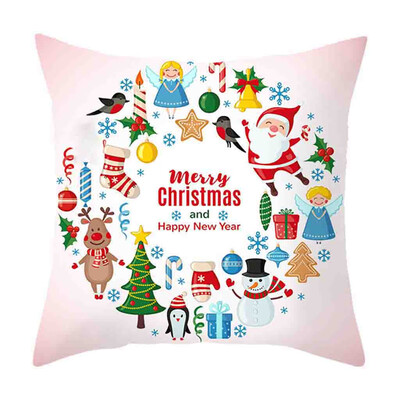 

Siaonvr Christmas Pillow Cover Decor Pillow Case Sofa Waist Throw Cushion Cover