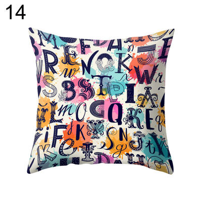 

Multi-Color Rhombus Letter Throw Pillow Case Cushion Cover Sofa Bedding Articles