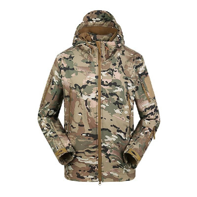 

Mens Windproof Fleece Jacket Winter Warm Coat Outdoor Sport Hooded Ski Jacket Coat Camping Hiking Skiing Running Rock Climbing