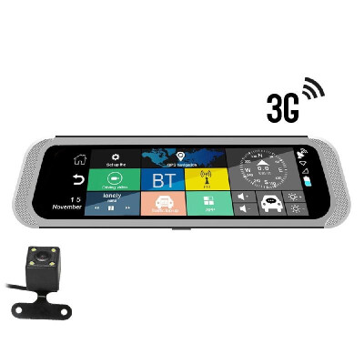 

12V Car Rearview Mirror GPS Navigation DVR Camera 3G WIFI 686" Android 51 Video Recorder Dash Cam Recorder with 2 Cameras