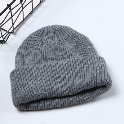 

A new type of knitted cap with rolled edges&100 sets of landlordscaps in autumn&winter Geometric embroidered wool caps