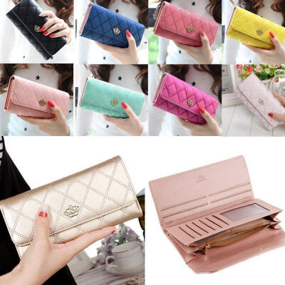 

Fashion Women Lady PU Leather Clutch Wallet Long Card Holder Purse Handbag