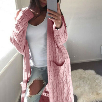 

Women Baggy Cardigan Coat Tops Ladies Chunky Knitted Sweater Jumper