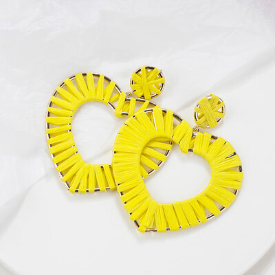 

Flashbuy Bohemian Heart Shape Statement Earrings Alloy Rafite Earrings for Women Fashion Braid Pendientes Girls Beach Jewelry