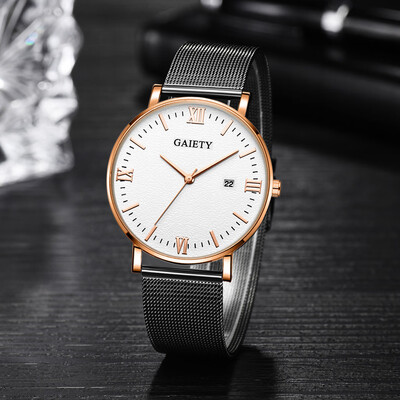 

Gobestart Casual Fashion Simple Simple Calendar Business Net With Strap Mens Watch