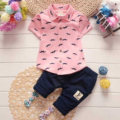 

2PCS Toddler Kids Baby Boy Gentleman Clothes Outfits T-Shirt TopsPants Shorts