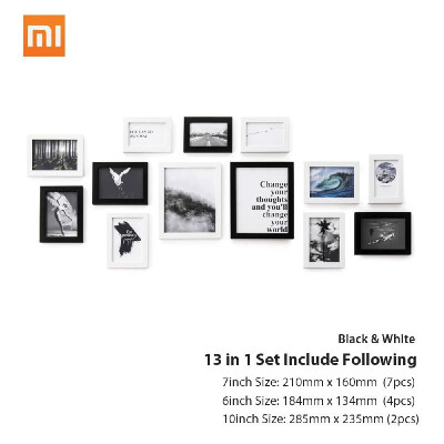 

13PCSlot Xiaomi Eco-chain H7 MDF Fiber-plate Quality Vintage Photo Frame Home Decor Retro Wedding Couple Recommendation Pictures