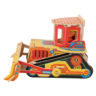 

Gotoamei Wooden Cartoon Car Puzzle Jigsaw Blocks Kid Learing Educational Toy