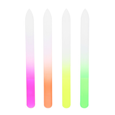 

4pcs Glass Crystal Nail File Nail Art Care Tool Colorful Nail Sanding Buffing Tool Manicure Nail Polishing Nail Art Tool