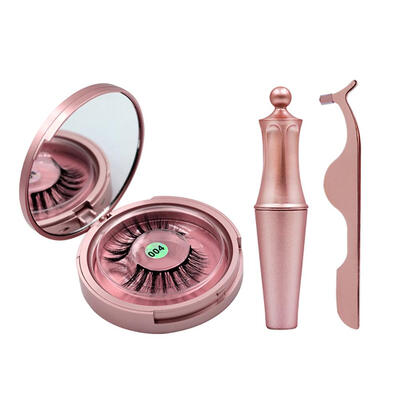 

Reusable Free Glue Magnetic False Eyelashes Liquid Eyeliner Set w Tweezer