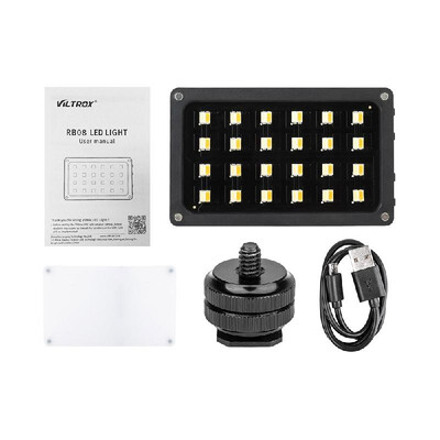 

Viltrox RB08 Portable LED Fill-in Video Light Lamp 24pcs Beads Adjustable Brightness 2500K-8500K CRI 95 with Display Screen Diffu