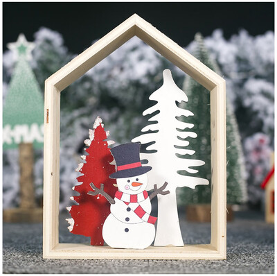 

〖Follure〗Wooden Mini Christmas Tree Desktop Ornaments Merry Christmas Party Decor