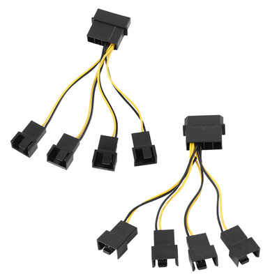 

Greensen 5PCS 4Pin D type to 4 4Pin Extension Power Cable for Computer PC Case Fan Extension Power Cable 4 Pin Extension Cable