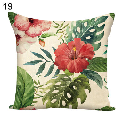 

Flower Green Plants Square Throw Pillow Case Cushion Cover Sofa Bed Car Decor