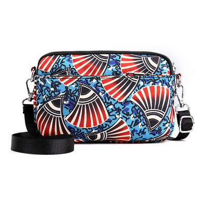 

Mini small cloth bag oblique Bag Small fresh multi-layer nylon single shoulder bag portable leisure printing bag