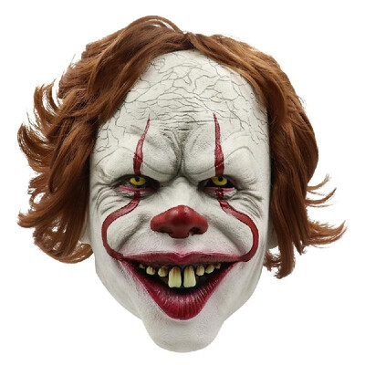 

Portable Waterproof 2019 Pennywise Bucktooth Clown Mask Halloween Horror Mask Haunted House Pretend COS Latex Mask