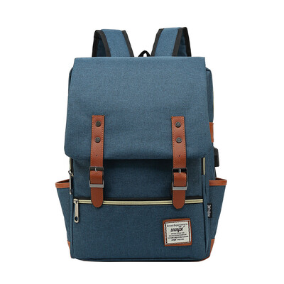 

Tailored Men & Women Fashion Big Travel Backpack USB Retro Canvas Student Bag Backpack