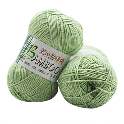 

Gobestart New 100 Bamboo Cotton Warm Soft Natural Knitting Crochet Knitwear Wool Yarn 50g