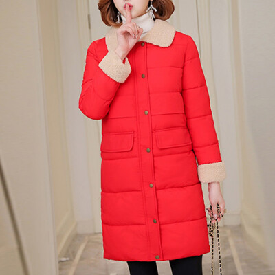 

Tailored Fashion Women Warm Slim Knee Length Thick Long Sleeve Blouse Loose Lapel Coat