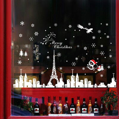 

Tailored Christmas Building Removable Home Vinyl Window Wall Stickers Decal Decor