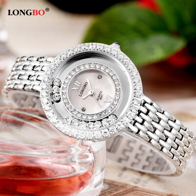 

High-end ladies watch waterproof Korean fashion solid steel with diamond bracelet watch WeChat distribution