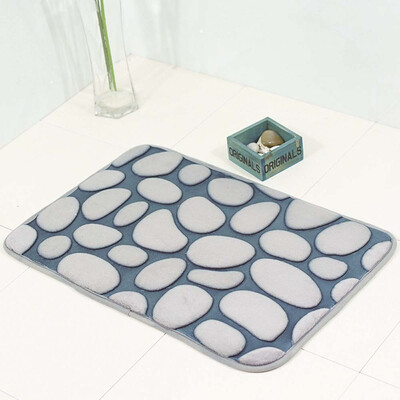 

Gobestart Rugs Pebble Memory Foam Bath Mat Carpet Floor Mats Kitchen Bathroom Carpet Decor
