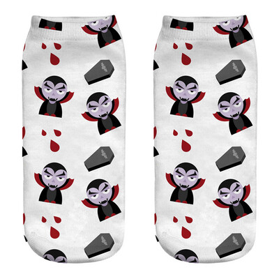 

New Funny Happy Halloween Socks 3D Printed Woman Socks Pumpkin Lantern Pattern Short Socks Party Supplies Harajuku Ankle Socks