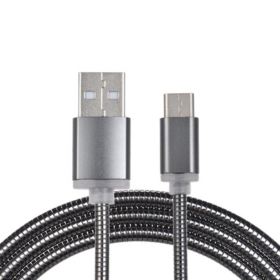 

33Ft Android USB-C Type-C Metal Spring Charging Cable Sync Data Line Cord for Xiaomi 6 OnePlus 5T
