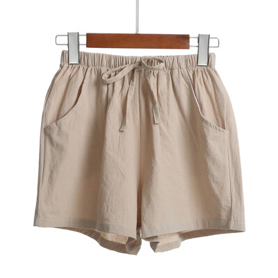 

Tailored Ladieshigh-waist Cotton Flax Slacks And Casual Wide-legged Pants