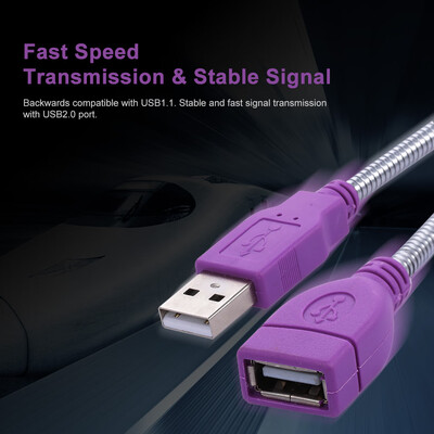 

USB20 Male to Female Cable 18cm USB Extension Cord Fast Speed Data Sync for PC LaptopPurple