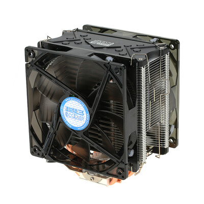 

PCCOOLER 5 Heatpipes Radiator Quiet 4pin CPU Cooler Heatsink Fan Cooling with Dual 120mm LED Fans for Desktop Computer
