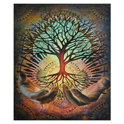 

30x40cm Tree roots Waves Mother&Child Lotus Dragonfly Pattern 5D DIY full Diamonds Painting for by Number Kits for Wall