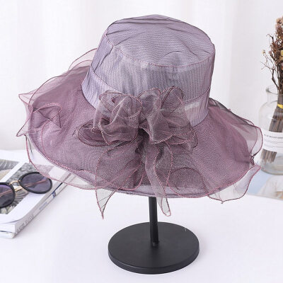 

Summer Hat Women Wide Brim Sun Hat Wedding Church Sea Beach Hats for Women Floppy Ladies Hat