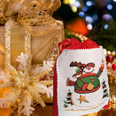 

Tailored Christmas Gift Candy Bag Merry Christmas Santa Claus Snowman Decor A