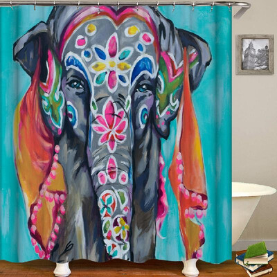 

Shower Curtain Animal Print Blackout Curtains Waterproof Mildew-proof Bathroom Curtain 71"x71"