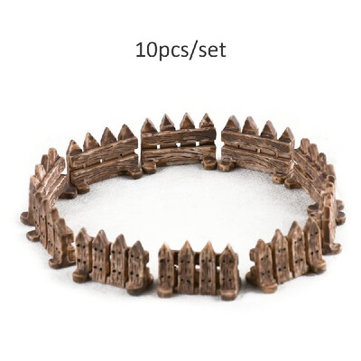 

10pcsset Pigpen Fence Fairy Garden Resin DIY Craft Ornaments Miniature Landscape Model Home Decoration Photography Props Children