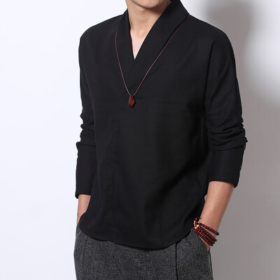 

Toponeto Mens Summer Casual Cotton Linen Pure Color Three Quarter Sleeve T-Shirts Tops