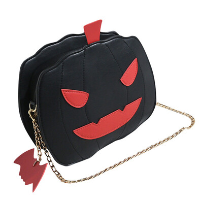 

Tailored Womens 2019 New Chain Halloween Pumpkin Glossy Shoulder Messenger Bag