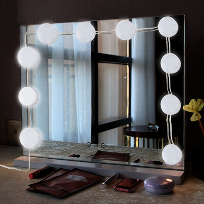 

Siaonvr Mirror LED Light Hollywood style LED Light Makeup Mirror Light White 10 Bulbs