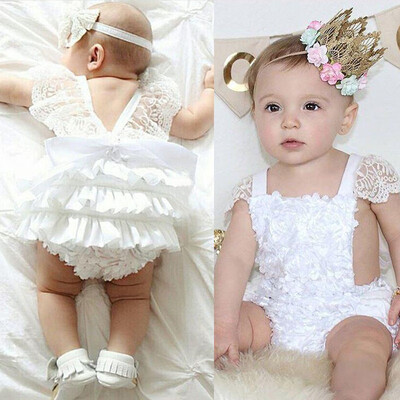 

Toddler Newborn Baby Kids Girls Romper Lace Floral Sunsuit Jumpsuit Outfits Clothes
