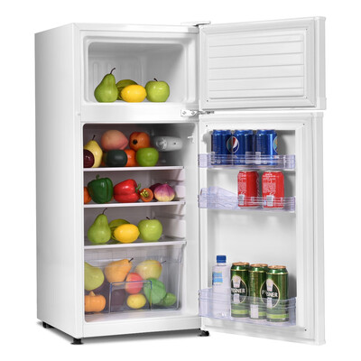

2 Doors 34 cu ft Unit Stainless Steel Compact Mini Refrigerator-White