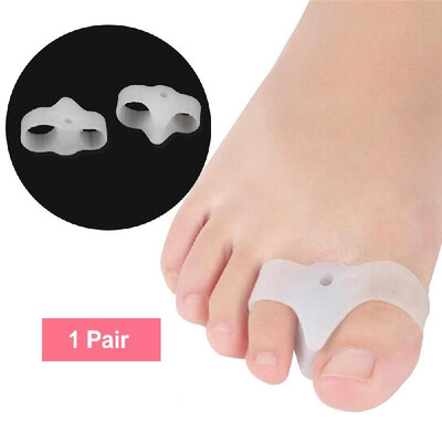 

1 Pair Five Holes Hallux Valgus Straightener Toe Separators Corrector Toe Braces Foot Care Tool