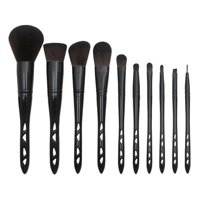

〖Follure〗10 Pcs Black Diamond Handle And Porous Makeup Brush Set