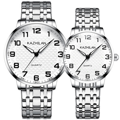 

The old watch men&women lovers large digital dial waterproof luminous middle-aged&old parents elastic steel band Shi Ying