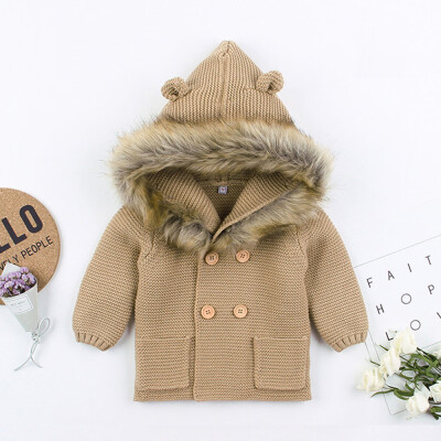 

Newborn Infant Baby Boy Girl Long Sleeve Knit Outfits Warm Winter Coat Outerwear