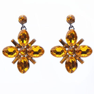 

EK2152 European Exaggerated Vintage Butterfly Bowknot Waterdrop Gem Drop Earrings For Women Jewelry Rhinestone Brincos Boho Gift