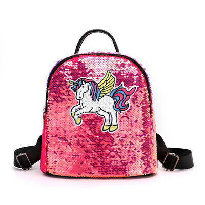 

Glitter Sequins Backpack Girls Cartoon Cute Travel Colorful Shoulder Bags
